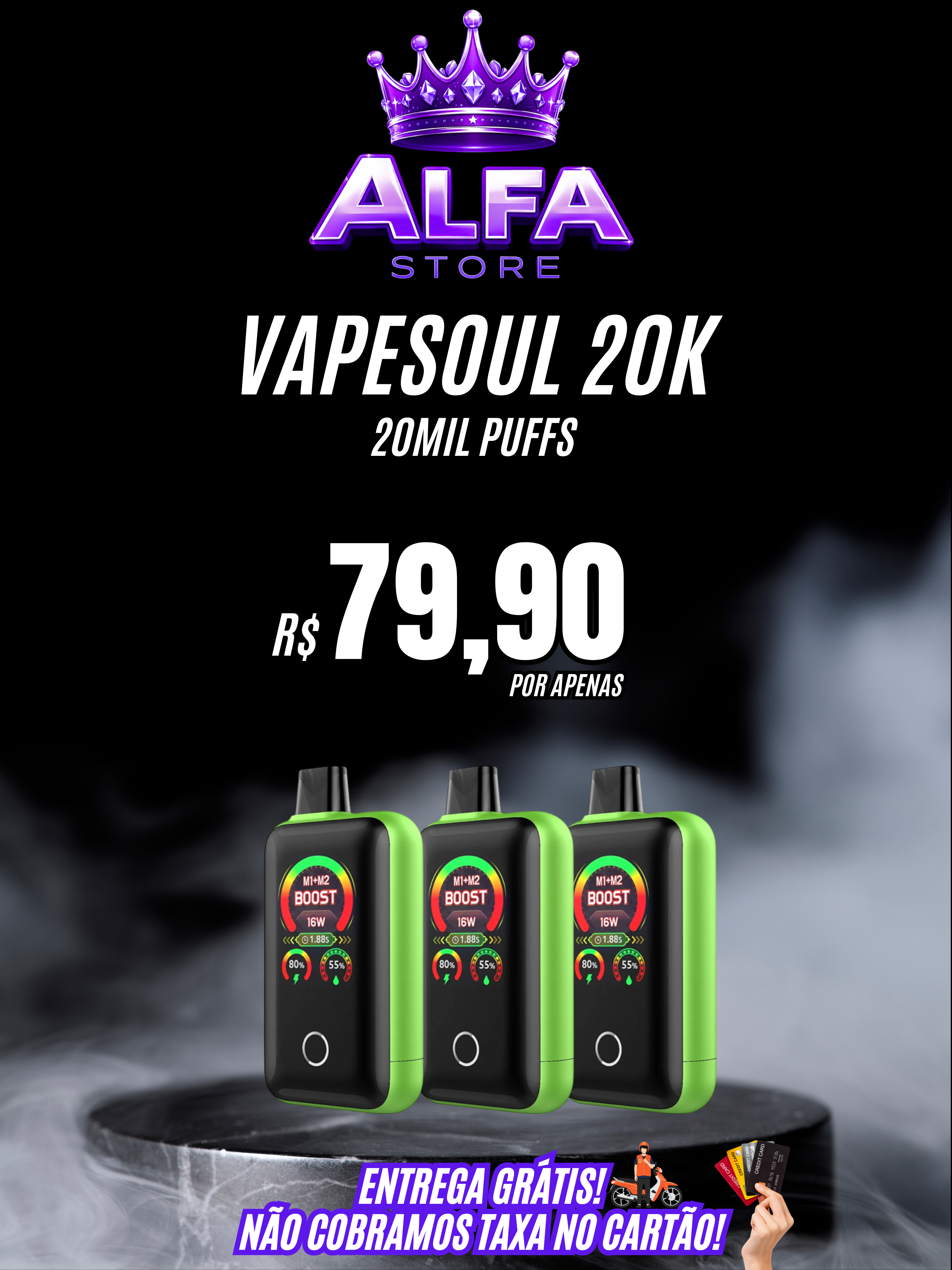 VAPE SOUL 20K ULTRA – R$79,90