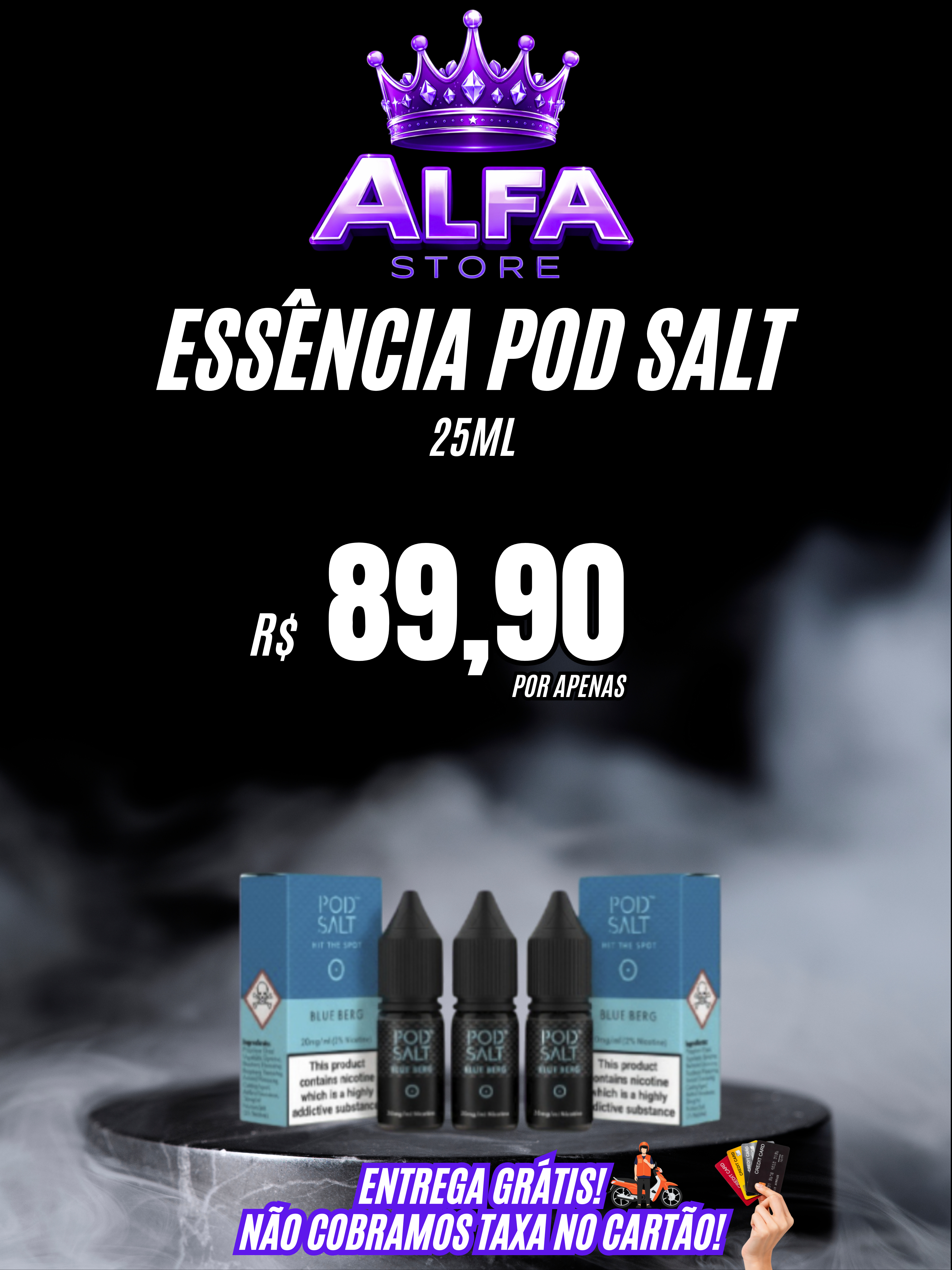NIC SALT POD SALT 30ml– R$89,90