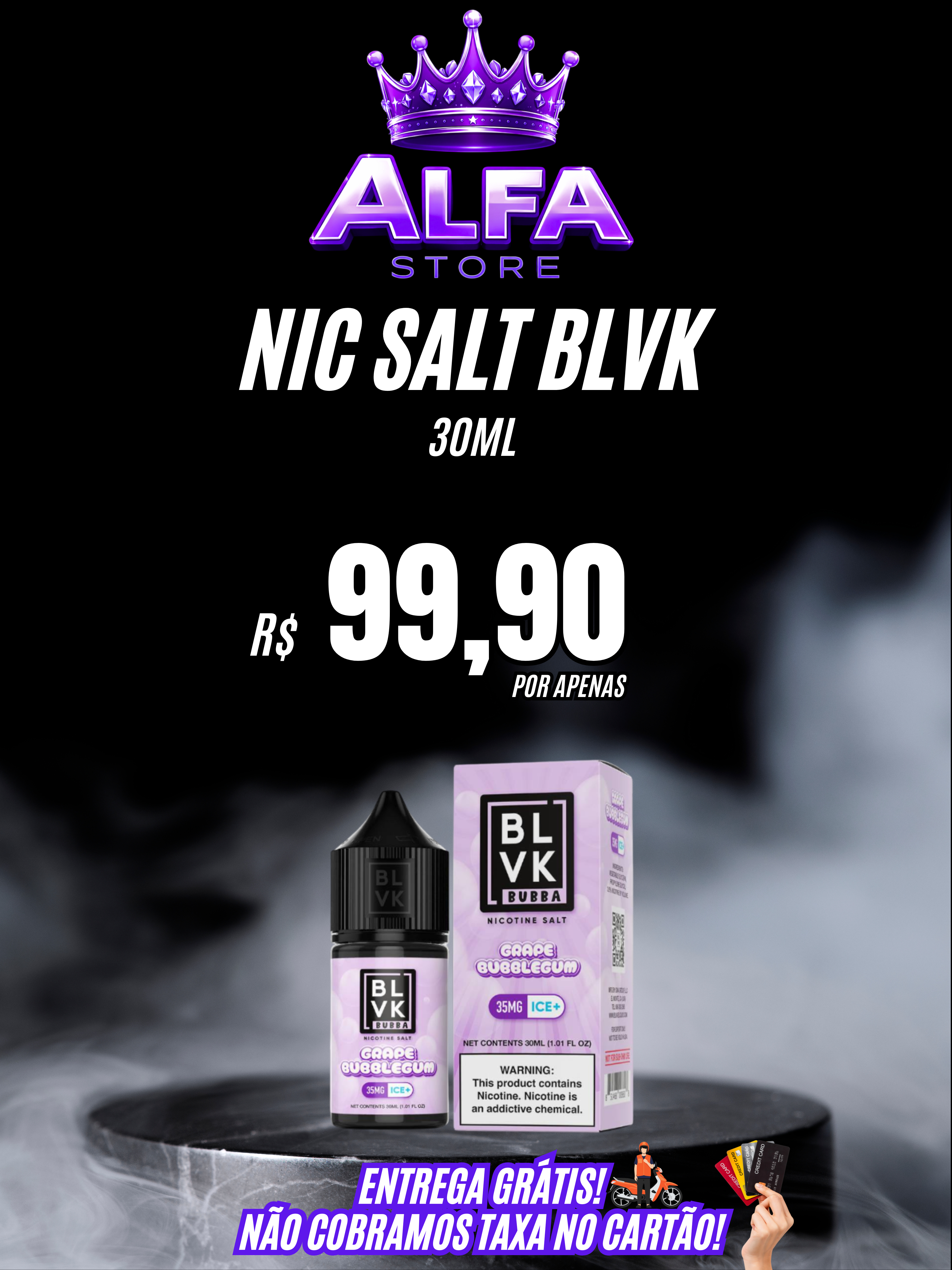 NIC SALT BLVK 30ml – R$99,90